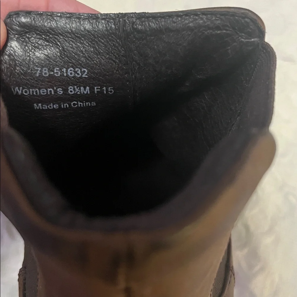 Johnston & Murphy Flex Sole Slip On Brown Distressed Leather Ankle Chelsea Boots
